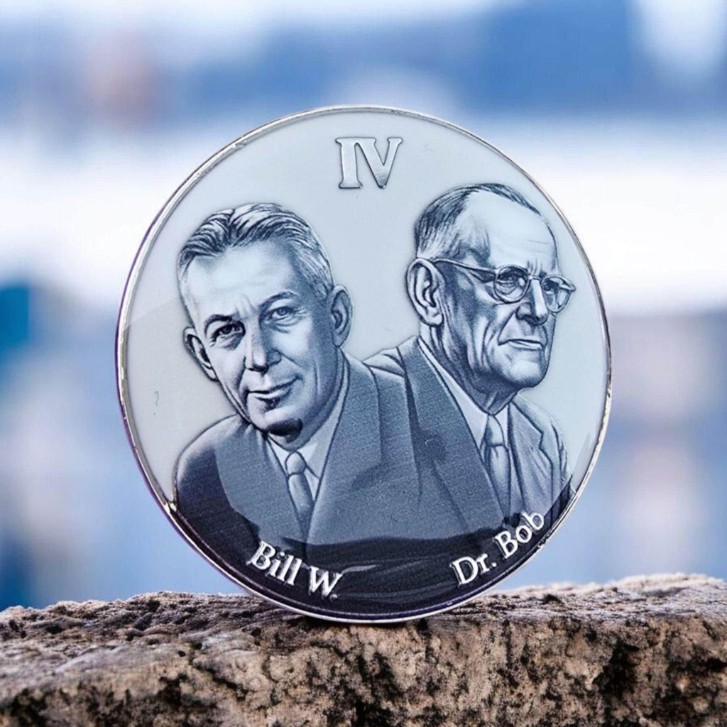Four Year Sobriety Coin - Four Year AA Founders Chip.