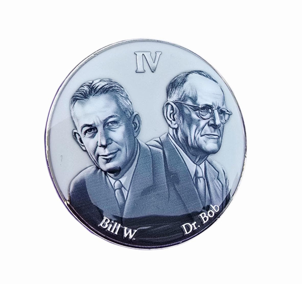 Four Year Sobriety Coin - Dr. Bob's Prescription: 4 Year AA Chip