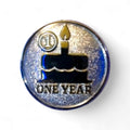 Minimalist One Year Sober Chip - 1 Year Sobriety Coin.