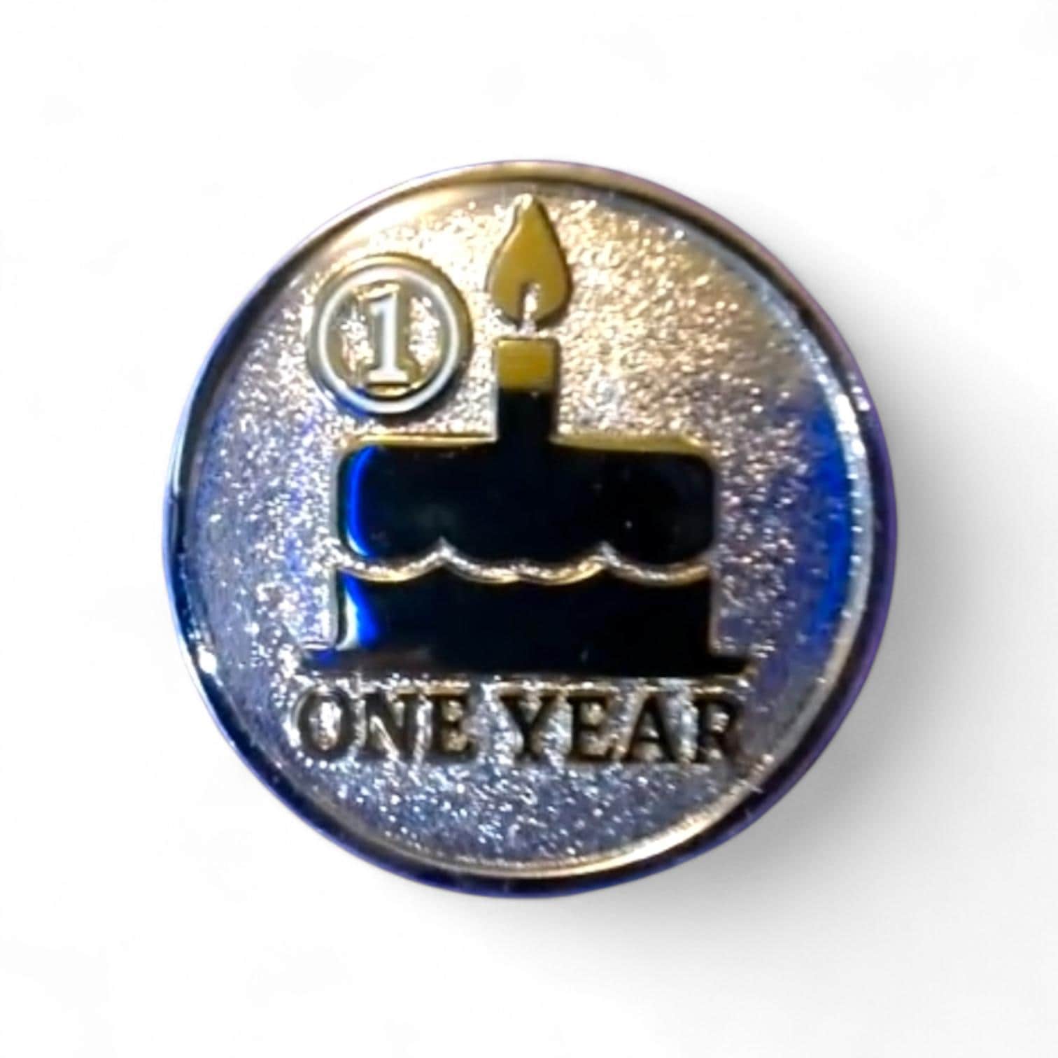 Minimalist One Year Sober Chip - 1 Year Sobriety Coin.
